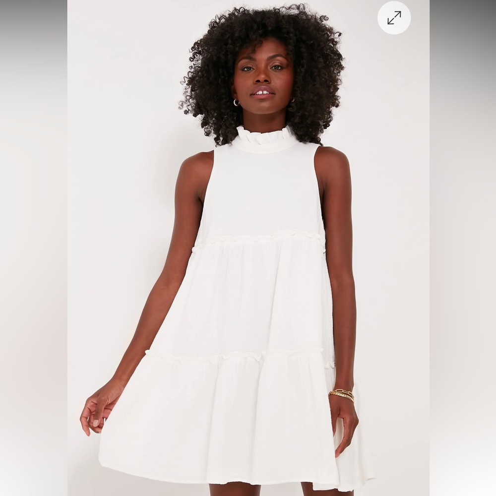 Pomander Place White Lightweight Gauze Morgan Dress